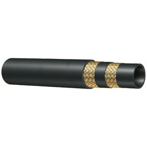 Picture of 3/8" (10mm) ID x 16.5mm OD FLEXOPAK 2SC HF Rubber Wire Braid Hydraulic Hose ISO 11237 – EN 857 2SC 330bar WP 1320bar BP (-40°C +100°C)