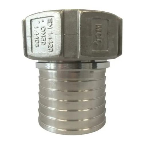 Picture of 2” Female BSPP Serrated Tail & Collar PTFE Gasket - Stainless Steel