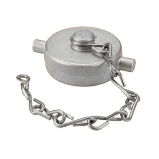 Picture of 2" BSPF (51mm) Cap with Gasket C/W Brass Chain - Aluminium 